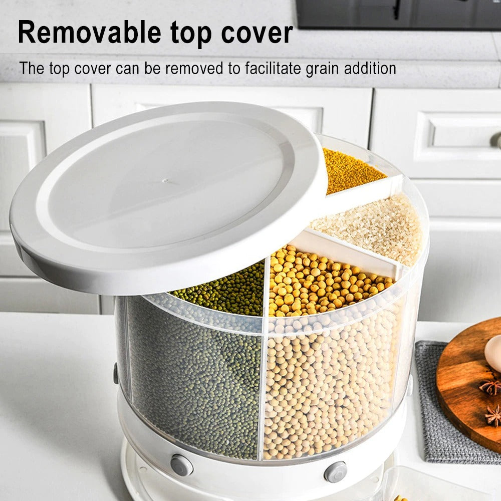 Food Container Organizer With 360 Degree Rotatable Design