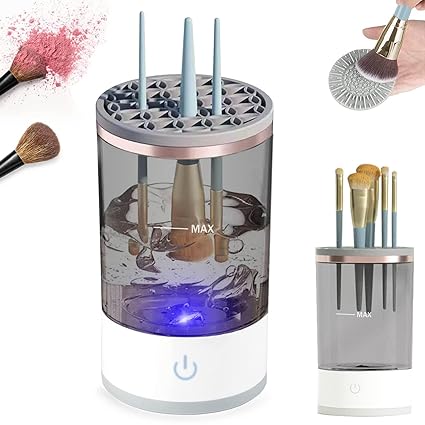 3 In 1 Electric Makeup Brush Cleaner Makeup Brushes Drying Rack Brush Holder Stand Tool Automatic Make Up Brush Cleaner Machine. - Creative house